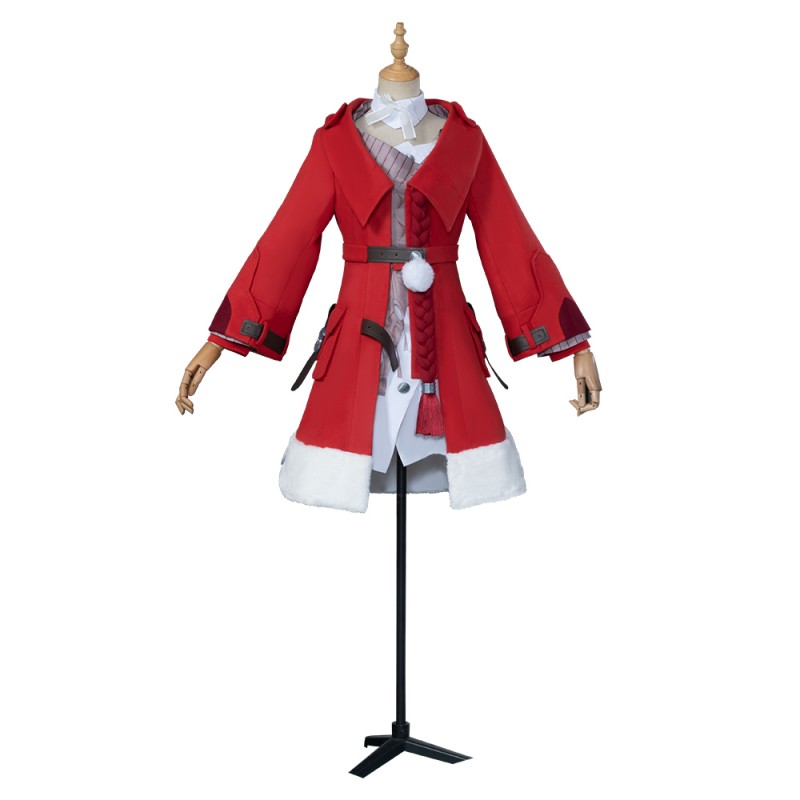 Honkai Star Rail Cosplay Costumes Female Clara Red Uniform Dress