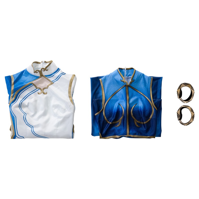 Street Fighter Women Cosplay Costume Chun Li Printed Jumpsuit Version