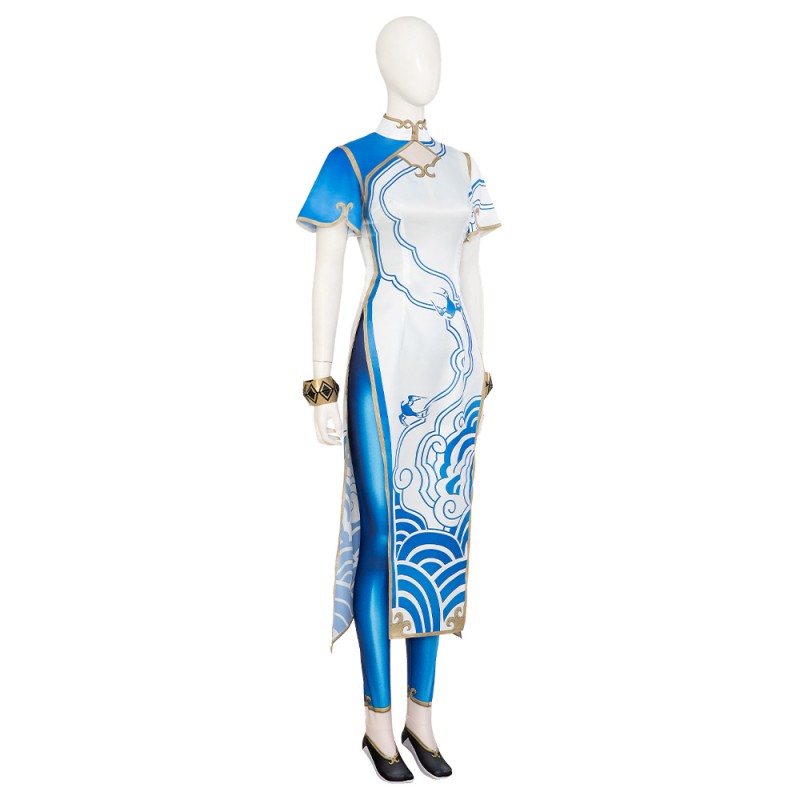 Street Fighter Women Cosplay Costume Chun Li Printed Jumpsuit Version
