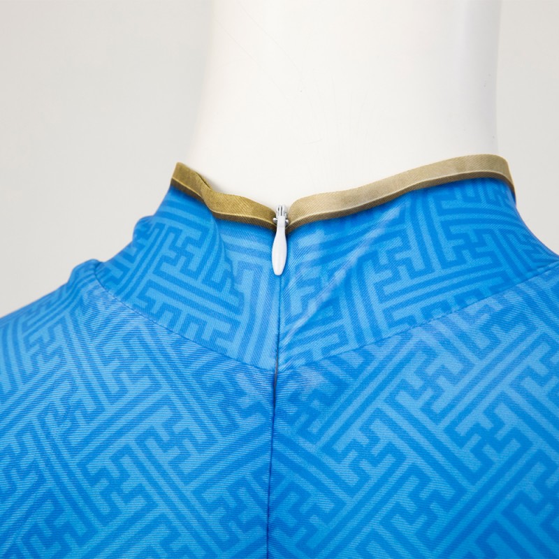 Street Fighter Women Cosplay Costume Chun Li Printed Jumpsuit Version