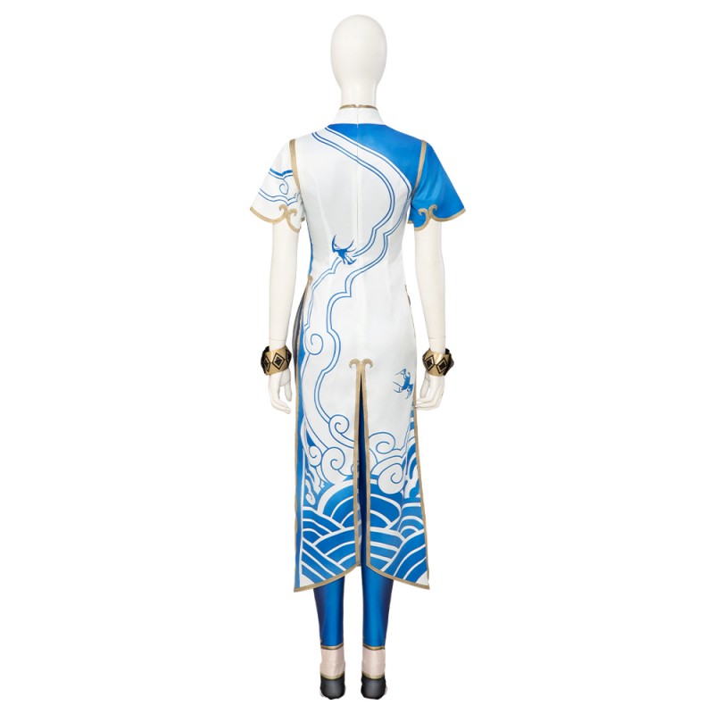 Street Fighter Women Cosplay Costume Chun Li Printed Jumpsuit Version