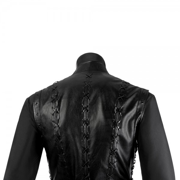 The Witcher Geralt of Rivia Black Uniform Halloween Cosplay Costume