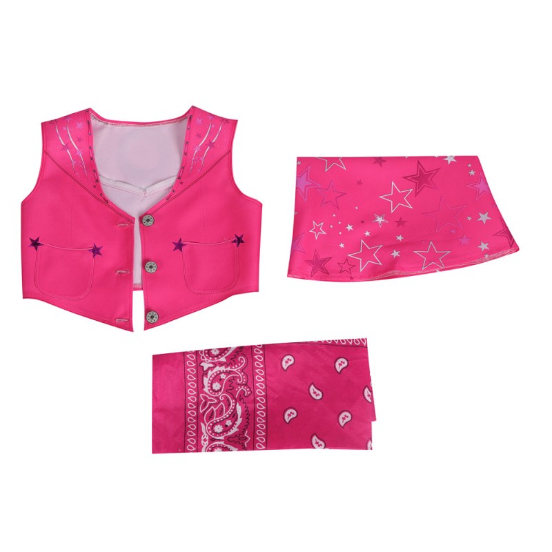 Kids Babi Costume 2023 Doll Movie Babi Pink Cosplay Suit