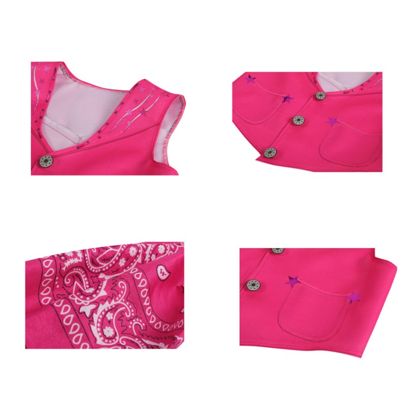 Kids Babi Costume 2023 Doll Movie Babi Pink Cosplay Suit