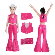 Kids Babi Costume 2023 Doll Movie Babi Pink Cosplay Suit