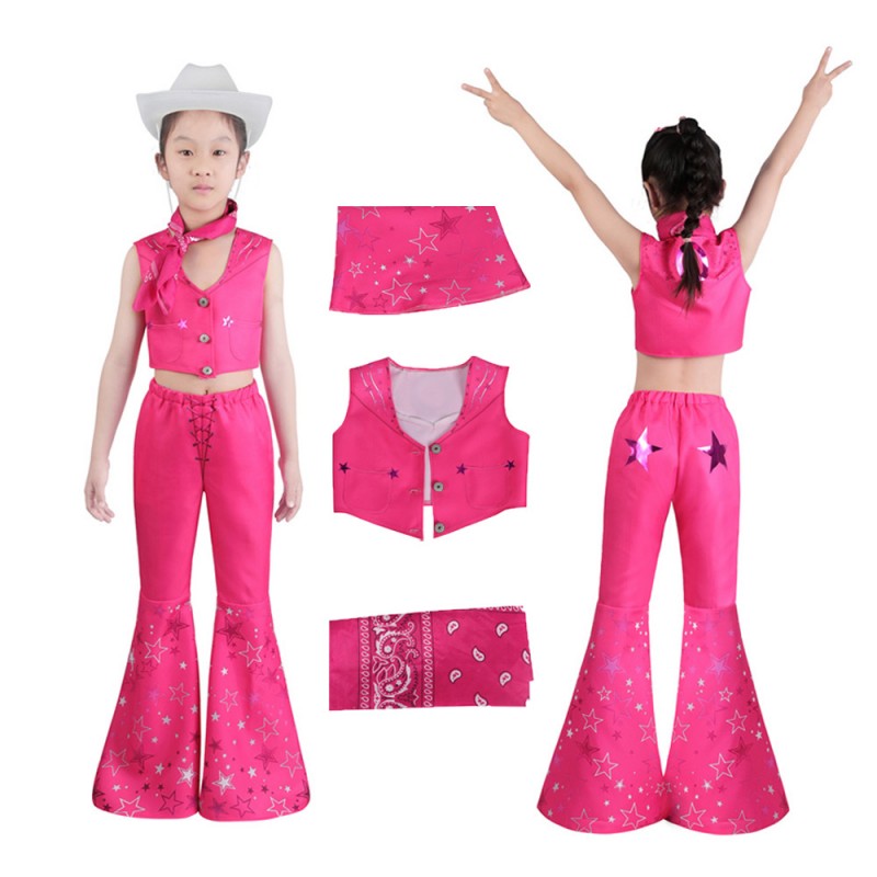 Kids Babi Costume 2023 Doll Movie Babi Pink Cosplay Suit