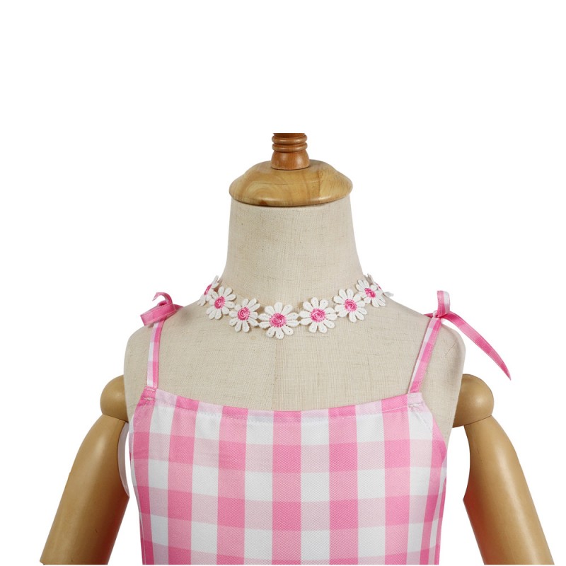 Kids Babi 2023 Film Costume Margot Robbie Cosplay Dress Halloween Outfit