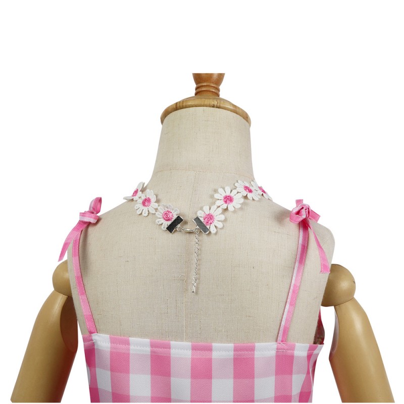 Kids Babi 2023 Film Costume Margot Robbie Cosplay Dress Halloween Outfit