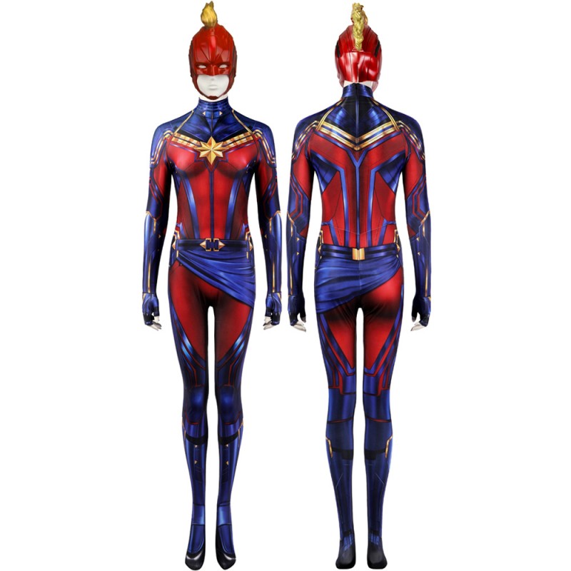2023 Captain Marvel Jumpsuit Avengers Endgame Carol Danvers Cosplay Costumes