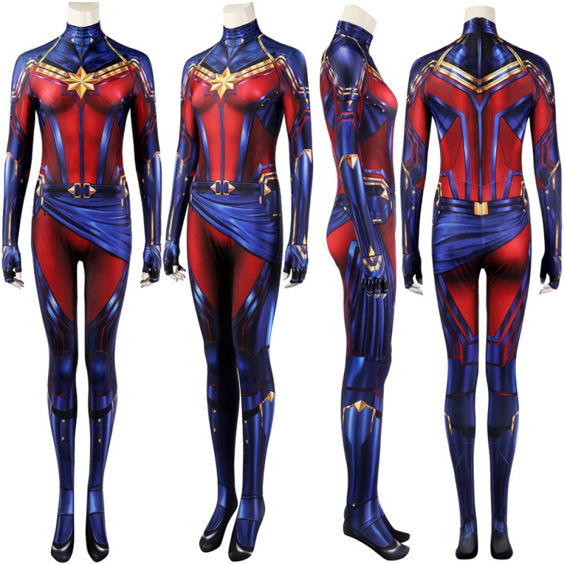 2023 Captain Marvel Jumpsuit Avengers Endgame Carol Danvers Cosplay Costumes