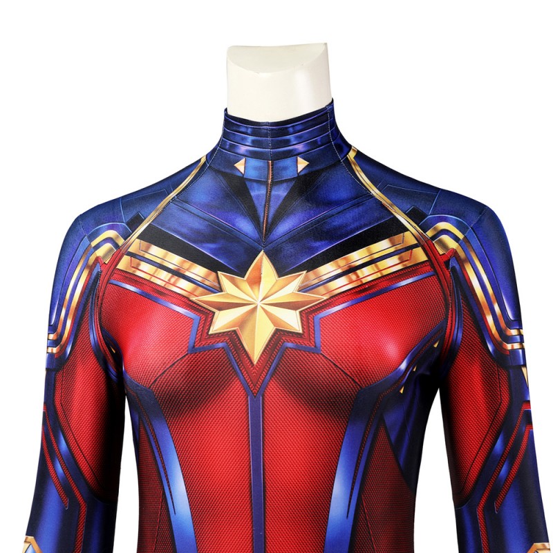 2023 Captain Marvel Jumpsuit Avengers Endgame Carol Danvers Cosplay Costumes