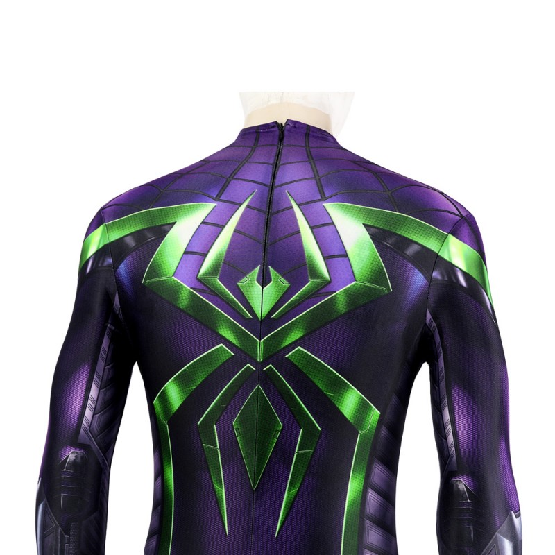 Spiderman Jumpsuit Spider-Man Miles Morales Purple Suit Cosplay Costume
