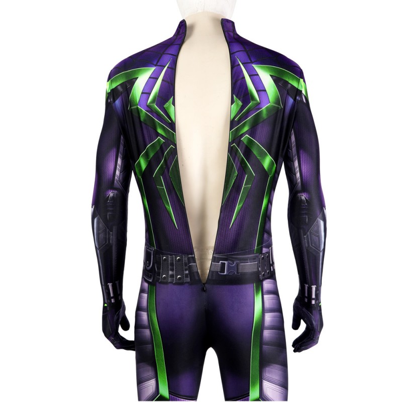 Spiderman Jumpsuit Spider-Man Miles Morales Purple Suit Cosplay Costume