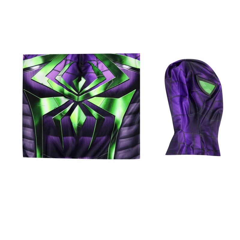 Spiderman Jumpsuit Spider-Man Miles Morales Purple Suit Cosplay Costume