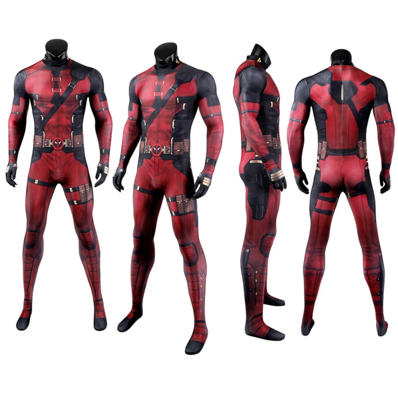 Deadpool 3 Jumpsuit Deadpool Wade Wilson Red Cosplay Costume