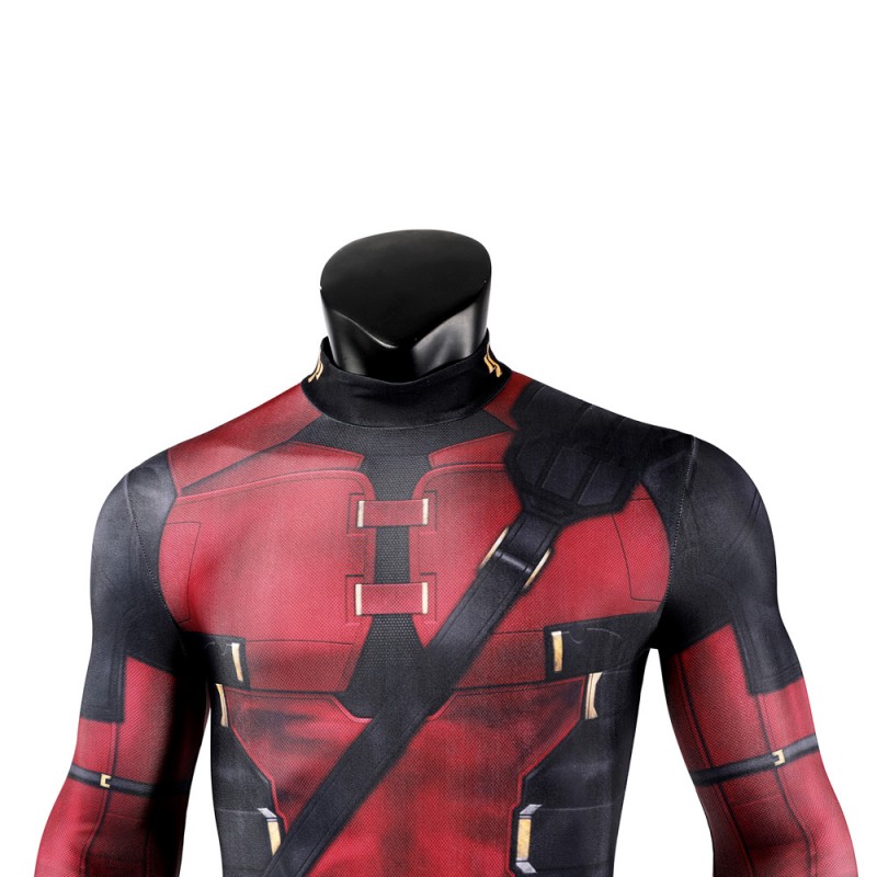 Deadpool 3 Jumpsuit Deadpool Wade Wilson Red Cosplay Costume