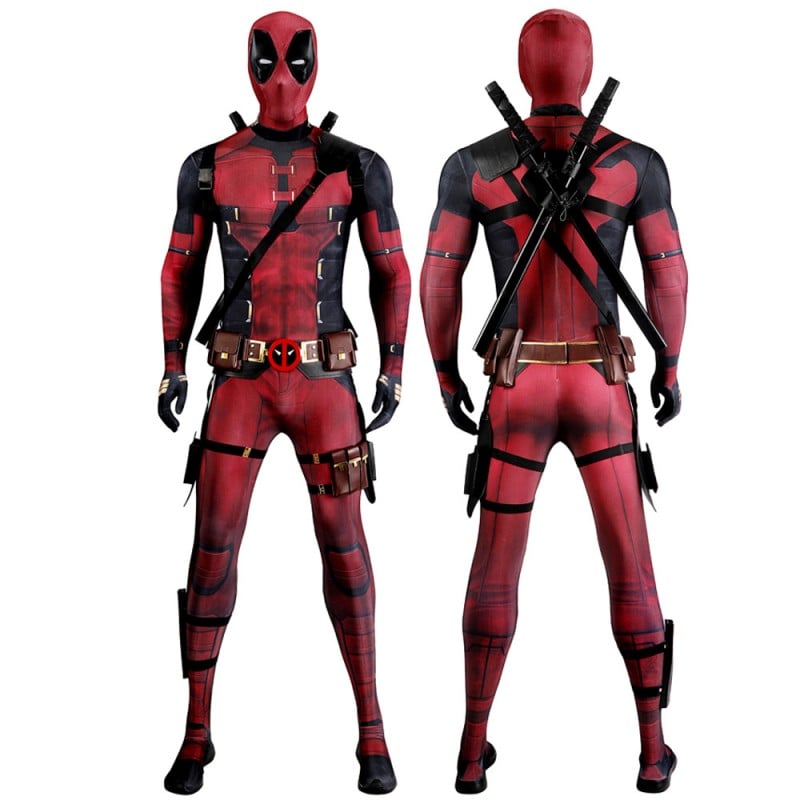 Wade Wilson Jumpsuit Deadpool 3 Cosplay Costume With Accessories