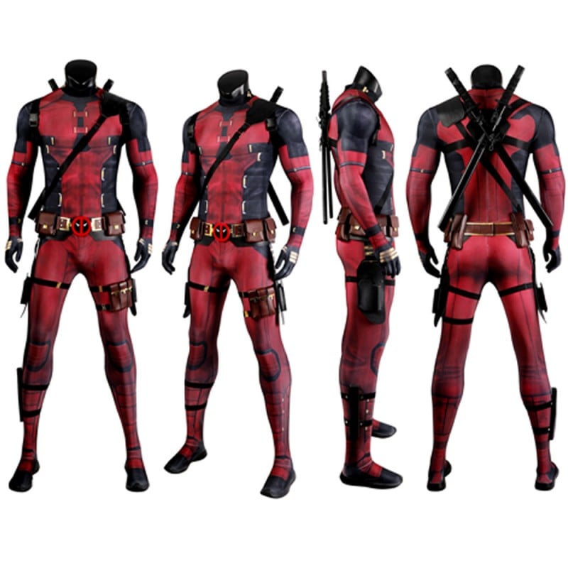 Wade Wilson Jumpsuit Deadpool 3 Cosplay Costume With Accessories