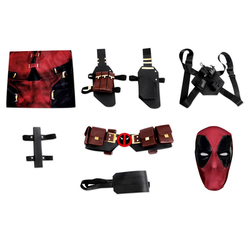 Wade Wilson Jumpsuit Deadpool 3 Cosplay Costume With Accessories