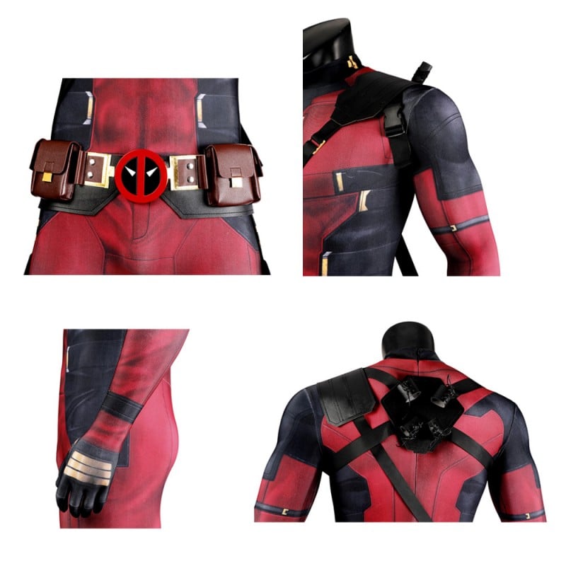 Wade Wilson Jumpsuit Deadpool 3 Cosplay Costume With Accessories