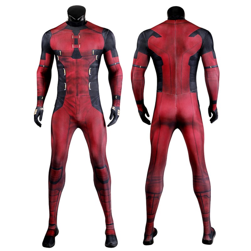 Wade Wilson Jumpsuit Deadpool 3 Cosplay Costume With Accessories
