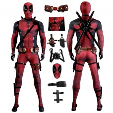 Wade Wilson Jumpsuit Deadpool 3 Cosplay Costume With Accessories