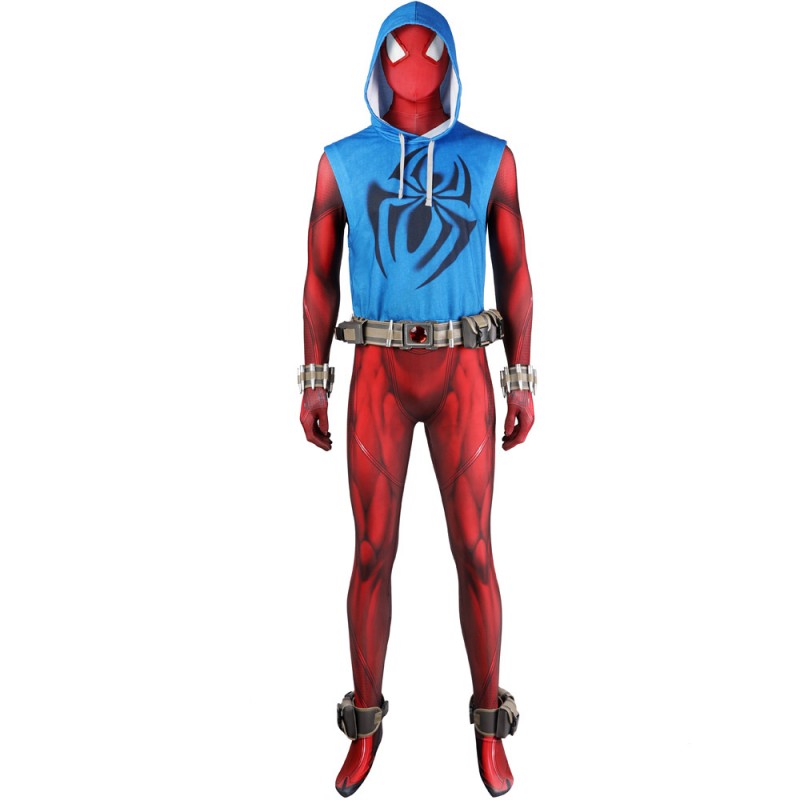 Scarlet Spider Ben Reilly Jumpsuit Spider-Man Across The Spider-Verse Cosplay Costumes