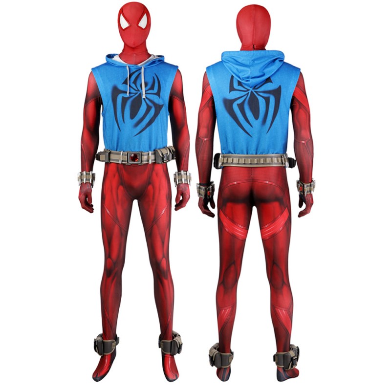 Scarlet Spider Ben Reilly Jumpsuit Spider-Man Across The Spider-Verse Cosplay Costumes