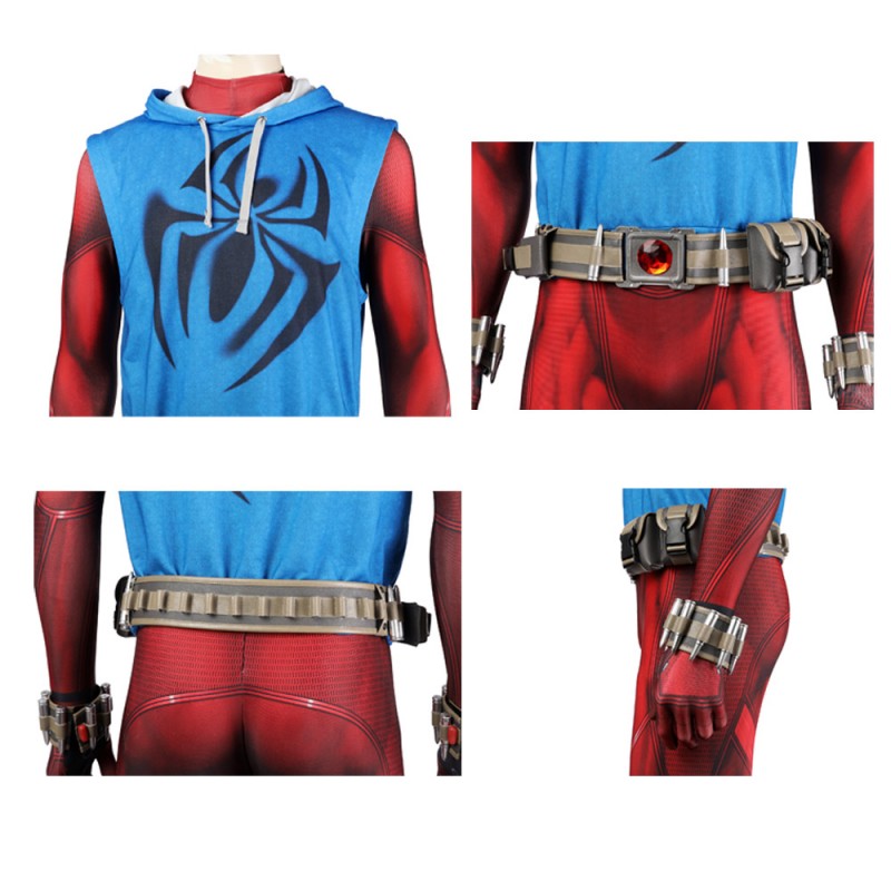 Scarlet Spider Ben Reilly Jumpsuit Spider-Man Across The Spider-Verse Cosplay Costumes