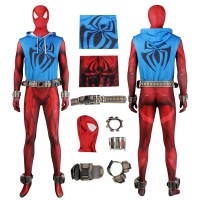 Scarlet Spider Ben Reilly Jumpsuit Spider-Man Across The Spider-Verse Cosplay Costumes