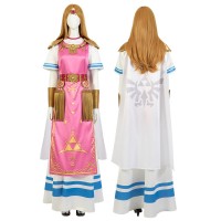 New Princess Zelda Costume Super Smash Bros Cosplay Suit The Legend of Zelda Dress