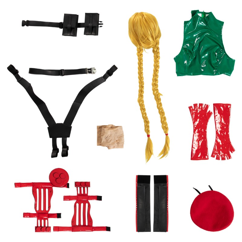 Street Fighter Cosplay Costumes Cammy White Green Halloween Outfits