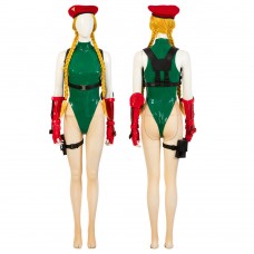 Street Fighter Cosplay Costumes Cammy White Green Halloween Outfits