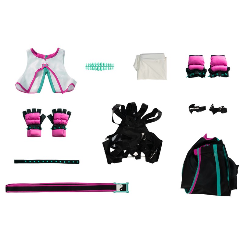 Street Fighter 6 Cosplay Costume Han Juri Suit