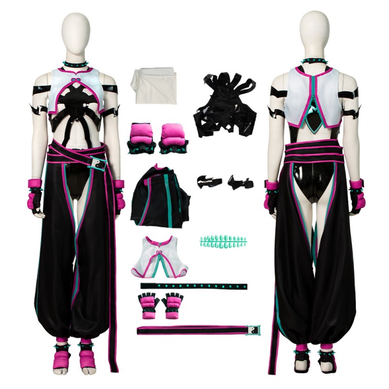 Street Fighter 6 Cosplay Costume Han Juri Suit