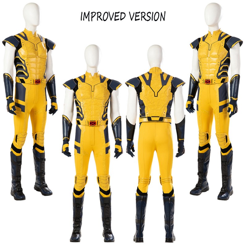 Deadpool 3 Wolverine Costume Logan Yellow Male Halloween Cosplay Suit