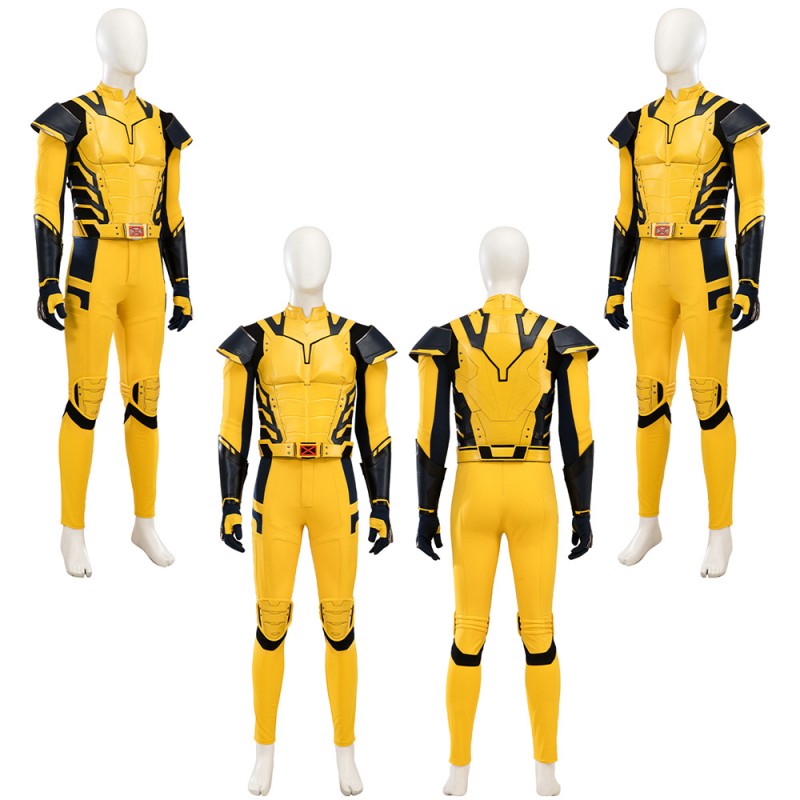 Deadpool 3 Wolverine Costume Logan Yellow Male Halloween Cosplay Suit