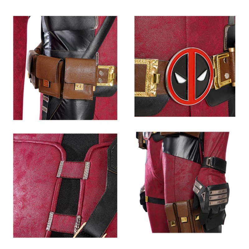 Deadpool 3 Costume New Deadpool Wade Winston Halloween Red Cosplay Suit