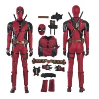 Deadpool 3 Costume New Deadpool Wade Winston Halloween Red Cosplay Suit