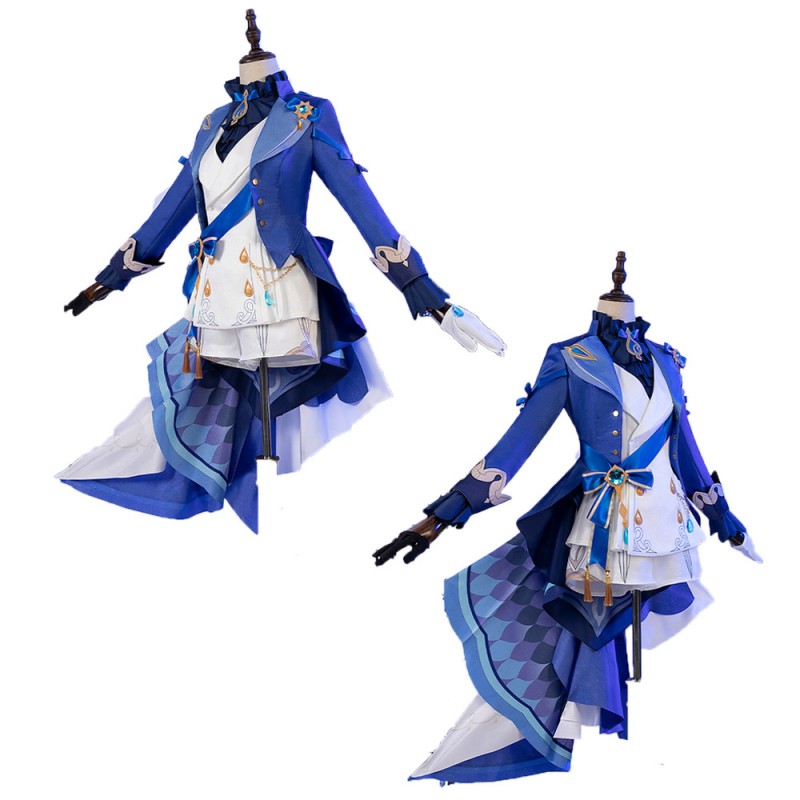 Game Genshin Impact Focalors Cosplay Costumes for Halloween Party