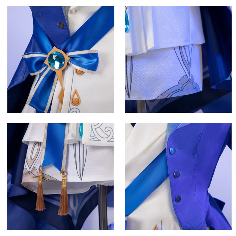 Game Genshin Impact Focalors Cosplay Costumes for Halloween Party