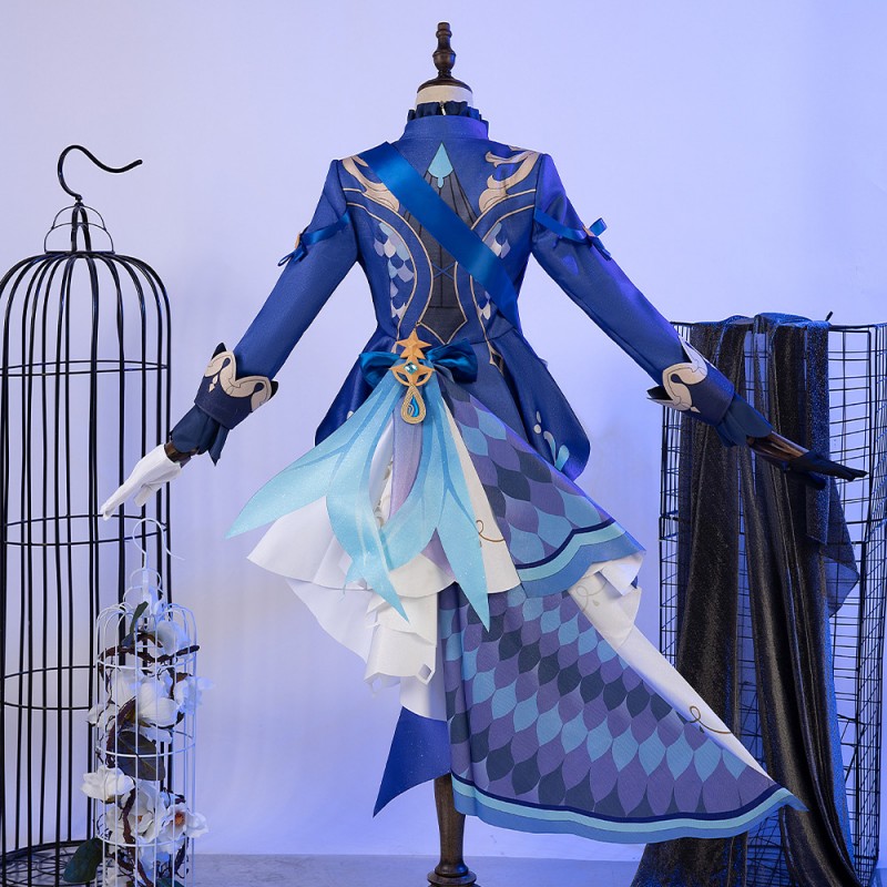 Game Genshin Impact Focalors Cosplay Costumes for Halloween Party