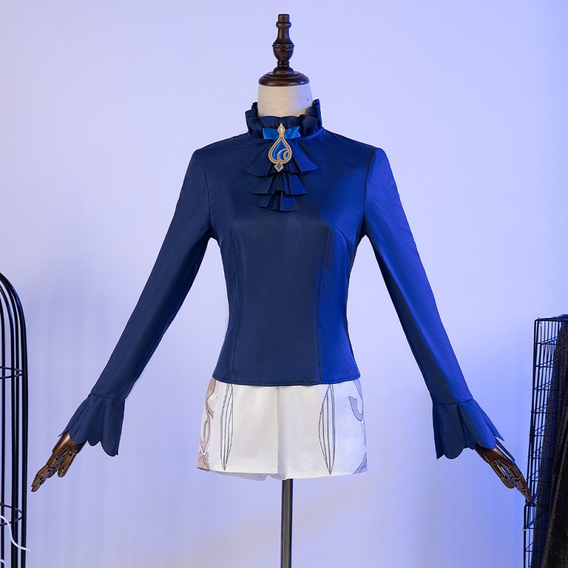 Game Genshin Impact Focalors Cosplay Costumes for Halloween Party