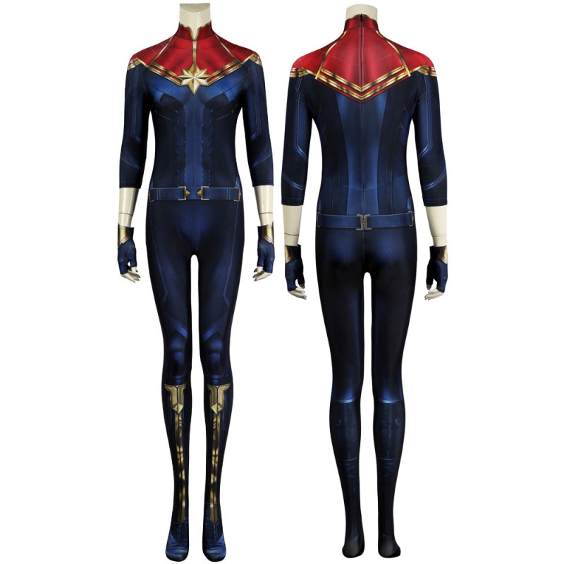 Carol Danvers Jumpsuit The Marvels Cosplay Costumes Captain Marvel 2 Polyester Women Suit
