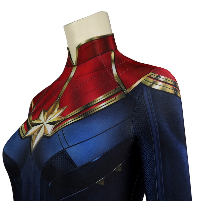 Carol Danvers Jumpsuit The Marvels Cosplay Costumes Captain Marvel 2 Polyester Women Suit