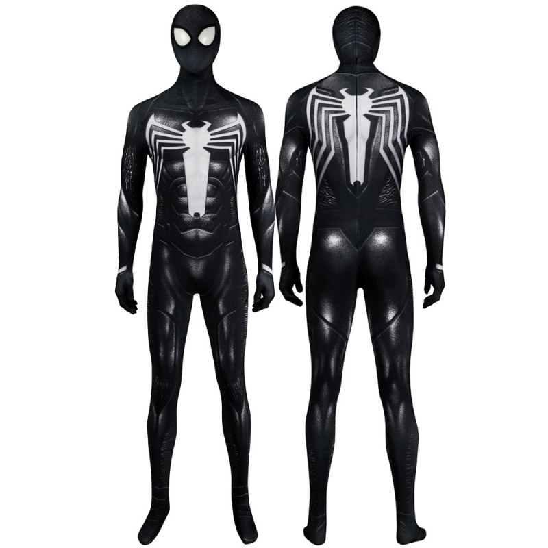 Venom Black Jumpsuit Marvel Spiderman 2 Cosplay Costumes Polyester Halloween Suit