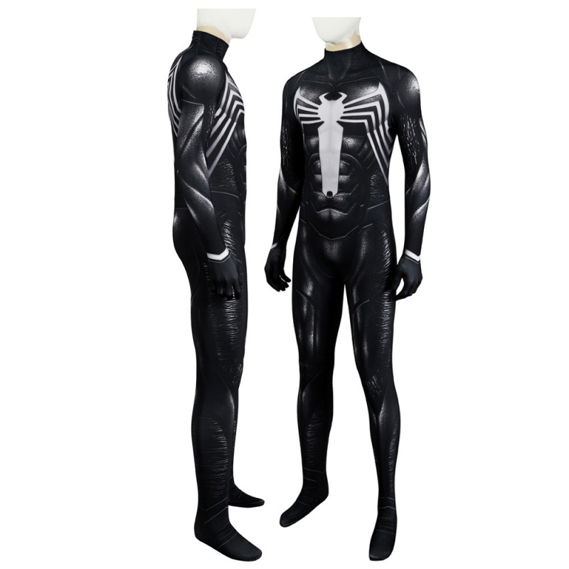 Venom Black Jumpsuit Marvel Spiderman 2 Cosplay Costumes Polyester Halloween Suit
