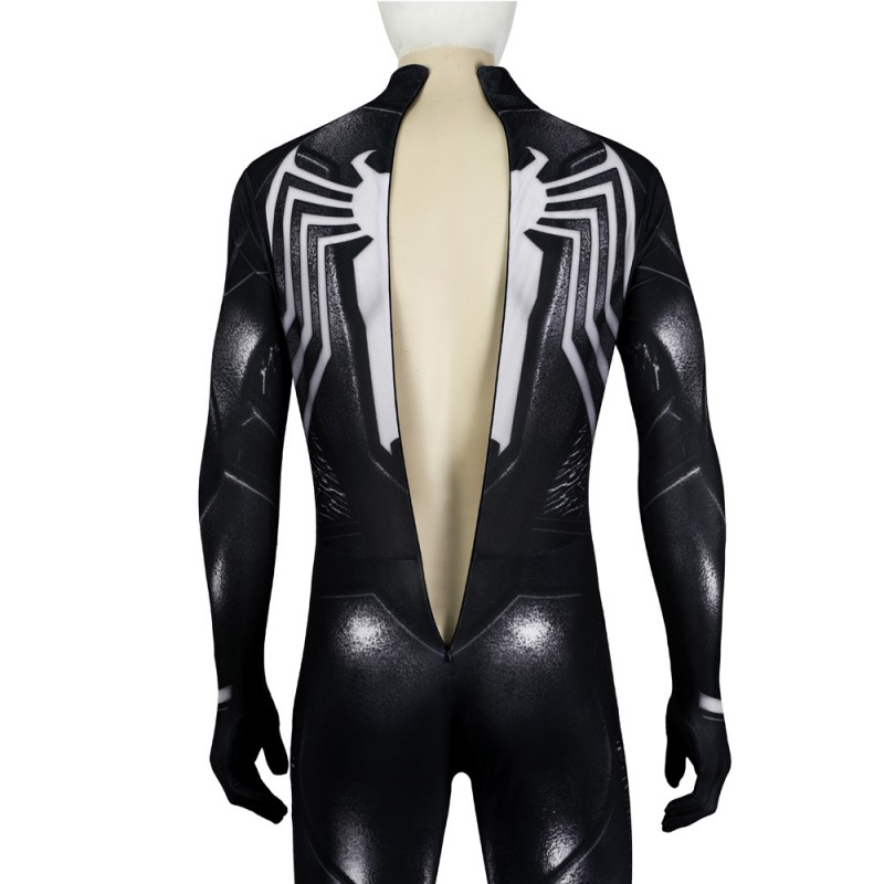 Venom Black Jumpsuit Marvel Spiderman 2 Cosplay Costumes Polyester Halloween Suit