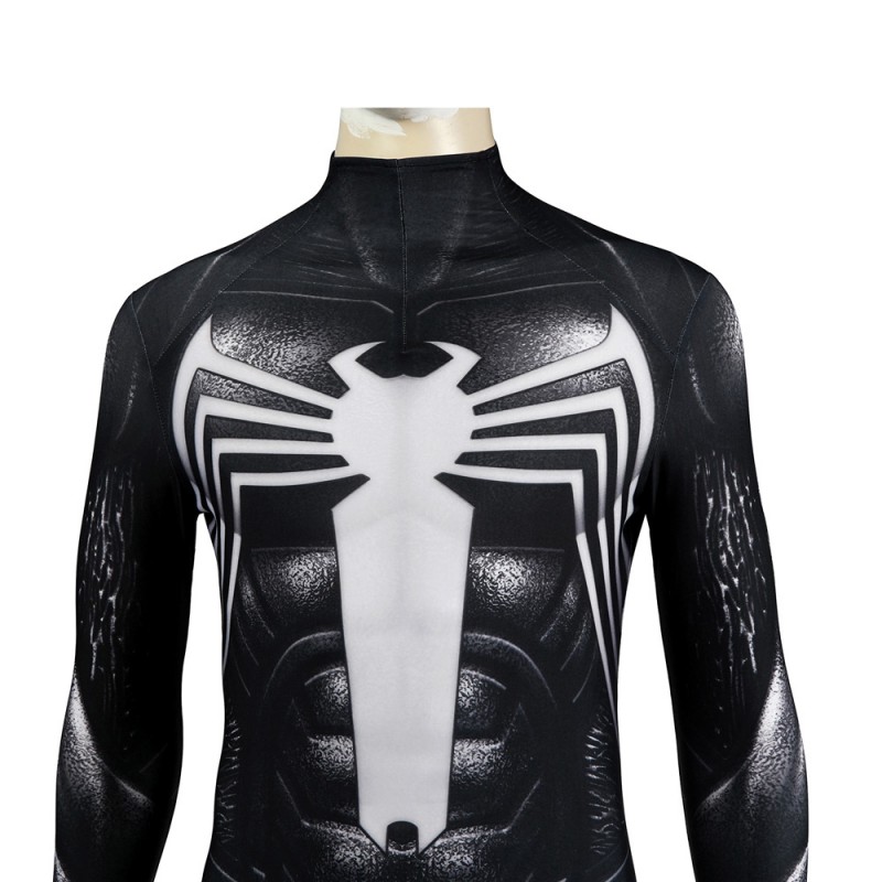 Venom Black Jumpsuit Marvel Spiderman 2 Cosplay Costumes Polyester Halloween Suit