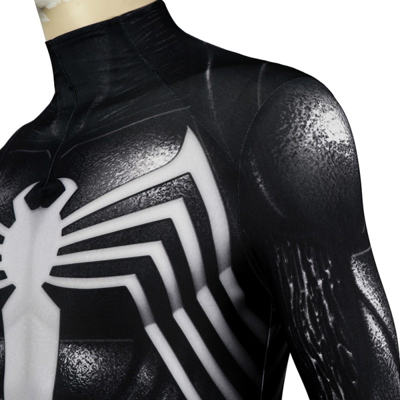 Venom Black Jumpsuit Marvel Spiderman 2 Cosplay Costumes Polyester Halloween Suit